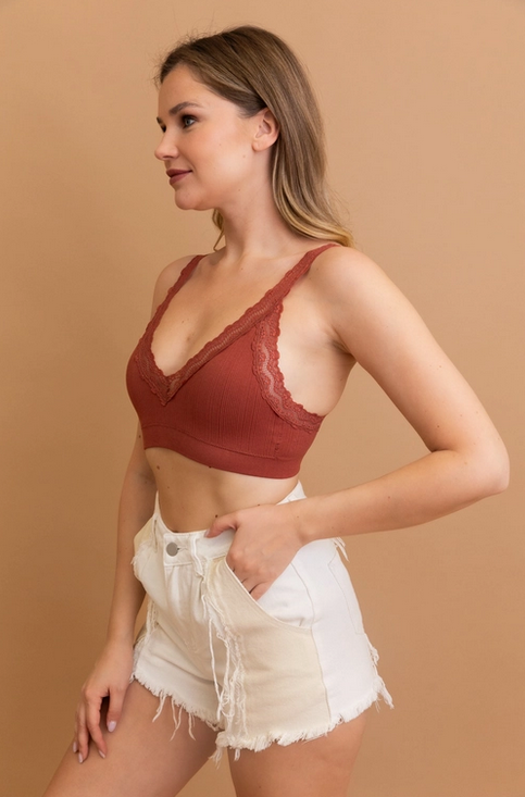 Leto Lace Trim Bralette