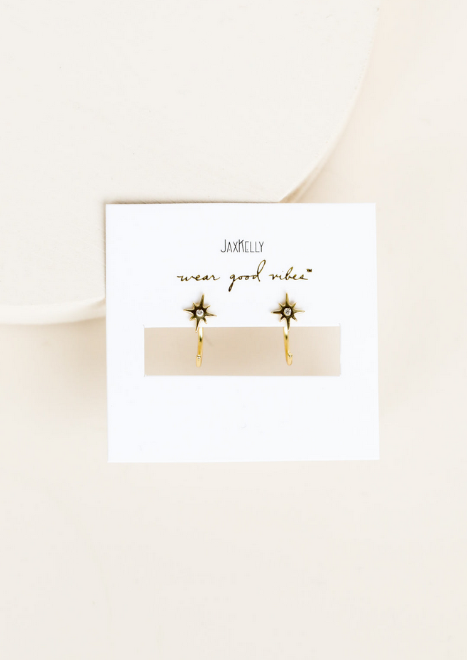 JaxKelly JaxKelly Star Icon Huggie Earrings
