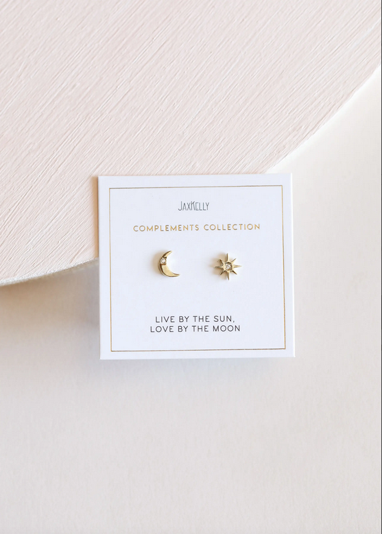 JaxKelly JaxKelly Complements Sun & Moon Earrings