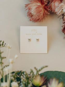 JaxKelly JaxKelly CZ Double Stud Stack Earrings