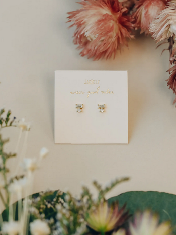JaxKelly JaxKelly CZ Double Stud Stack Earrings