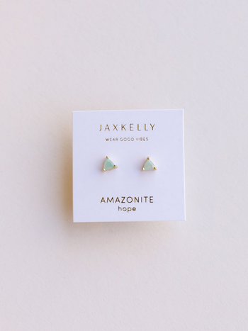 JaxKelly Amazonite Mini Energy Gem Earrings