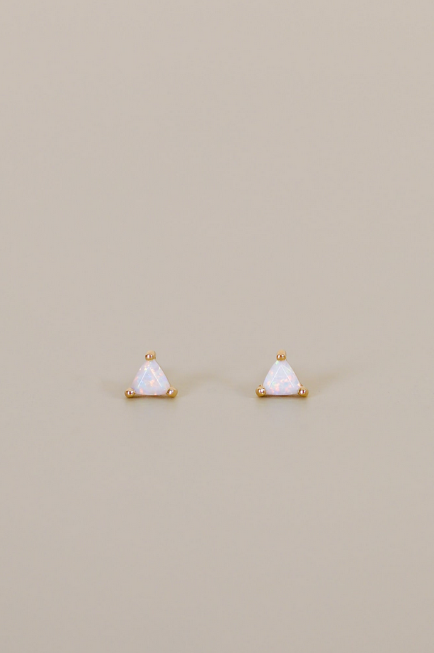 JaxKelly White Opal Mini Energy Gem Earrings