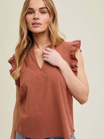 Wishlist Ruffle Sleeve Blouse