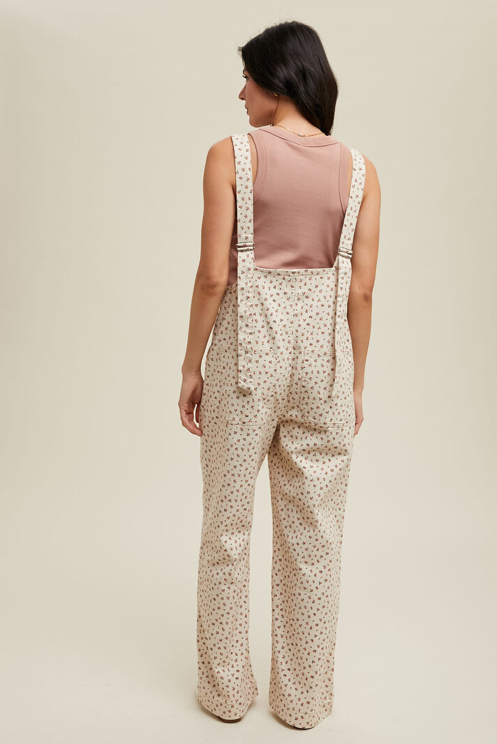 Wishlist Ditsy Floral Denim Overalls