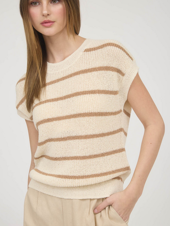 Blu Pepper Striped Knit Top