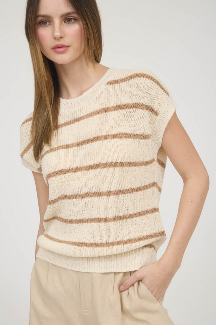 Blu Pepper Striped Knit Top