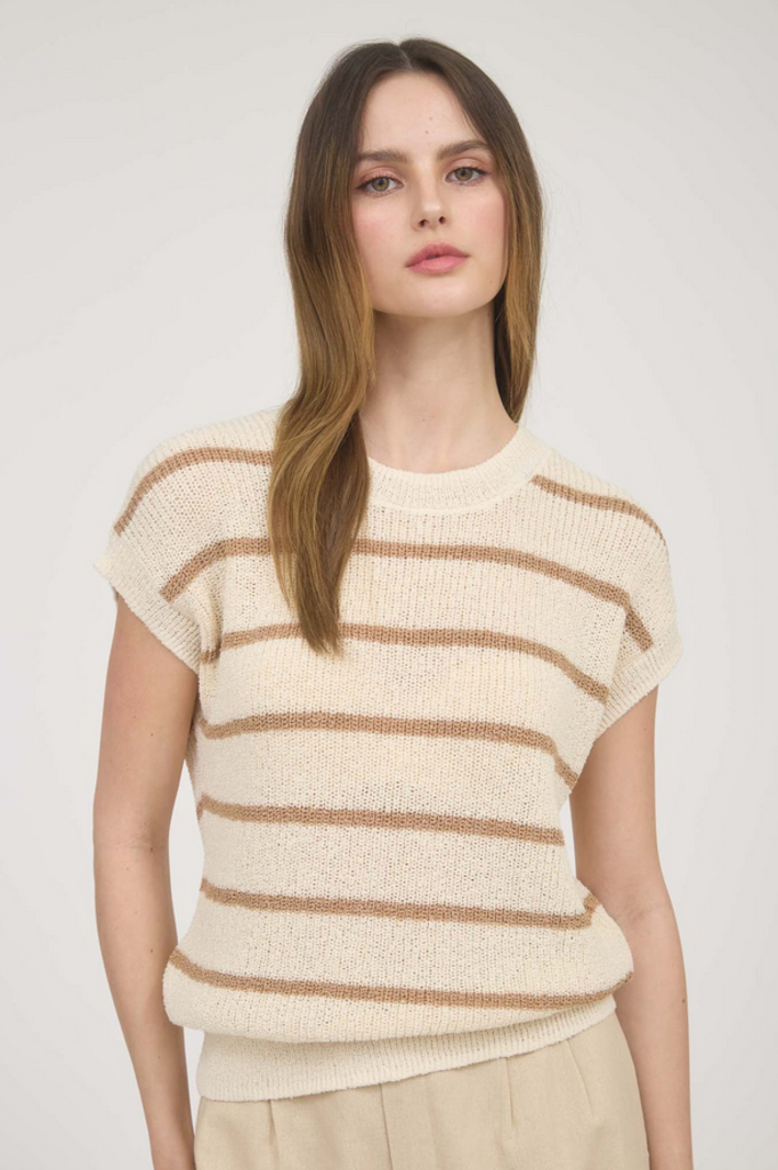 Blu Pepper Striped Knit Top
