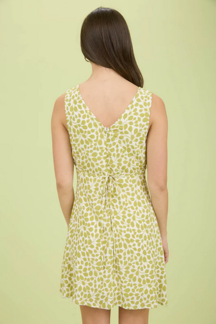 Blu Pepper Mood Leaf Print Dress