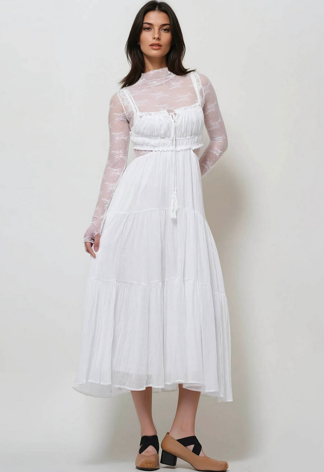 Sweetkama Long Sleeve Lace Top