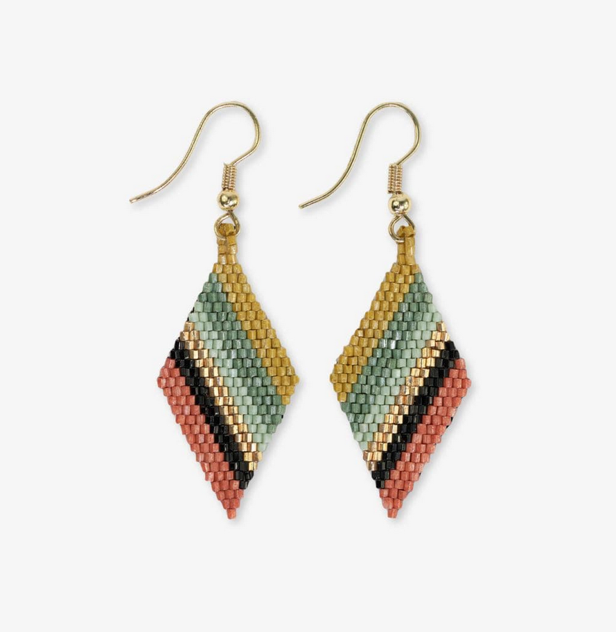 Ink + Alloy Zelda Angled Stripe Diamond Earrings Highlands