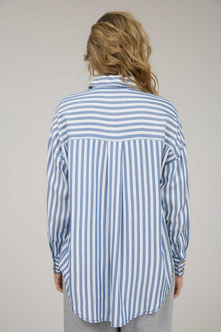 Blu Pepper Striped Button Down Shirt