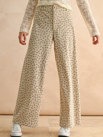 Miou Muse Floral Corduroy Pants