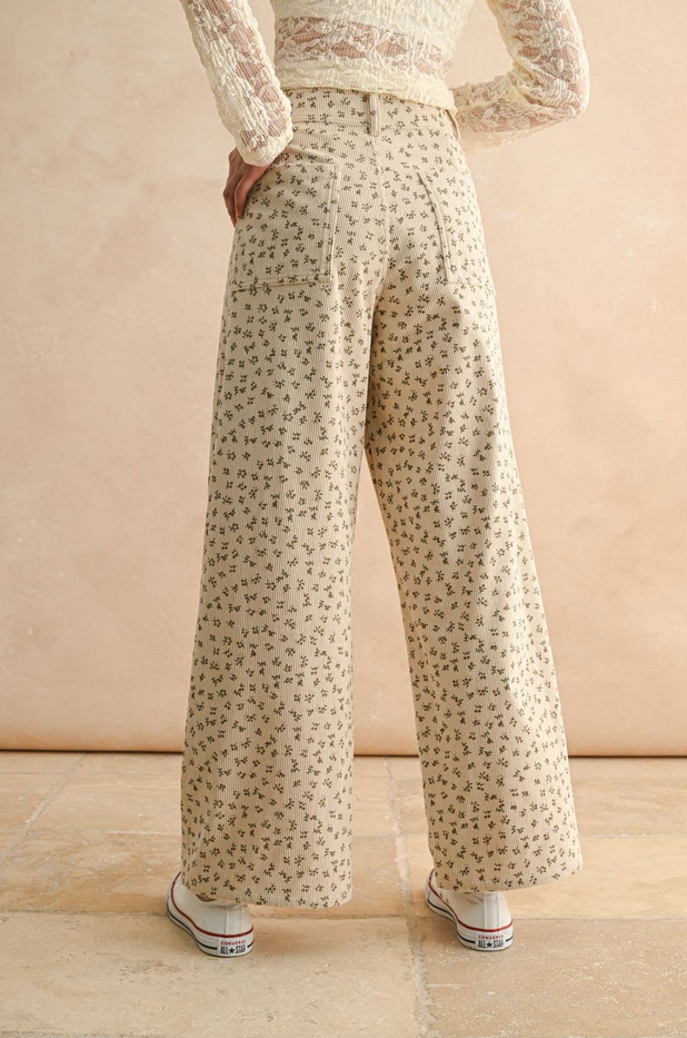 Miou Muse Floral Corduroy Pants