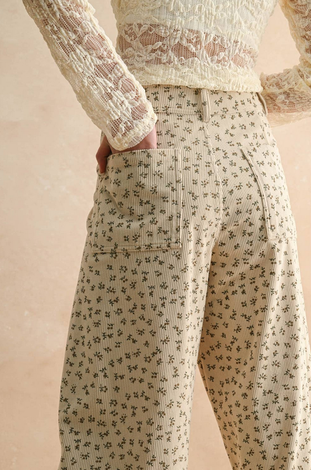 Miou Muse Floral Corduroy Pants