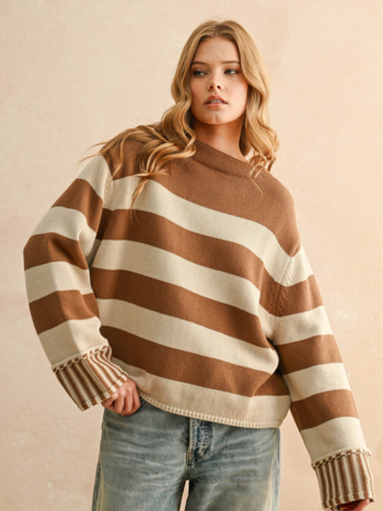 Miou Muse Blocked Stripe Sweater