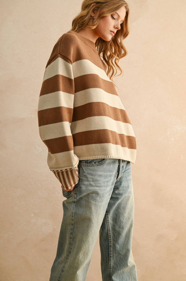 Miou Muse Blocked Stripe Sweater