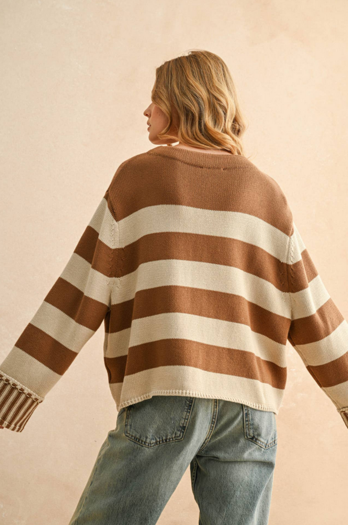 Miou Muse Blocked Stripe Sweater