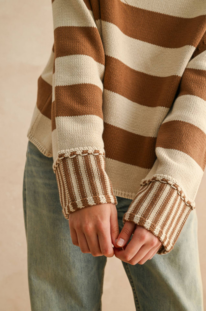 Miou Muse Blocked Stripe Sweater