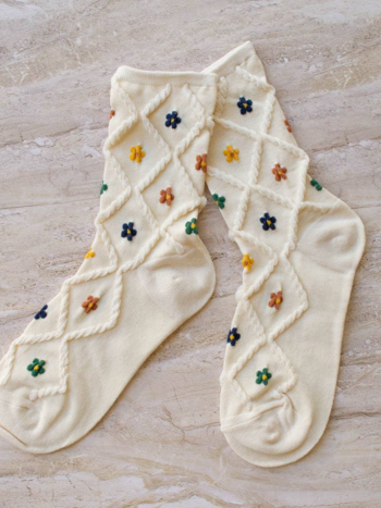 Tiepology Ann Cottage Floral Casual Socks