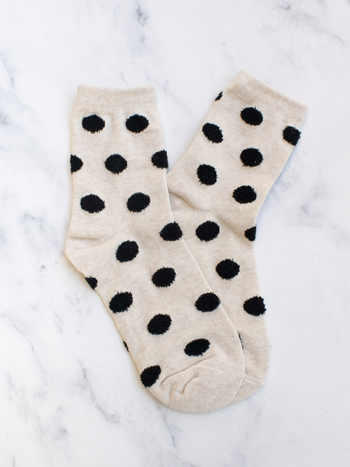Tiepology Polka Dots Puff Casual Socks