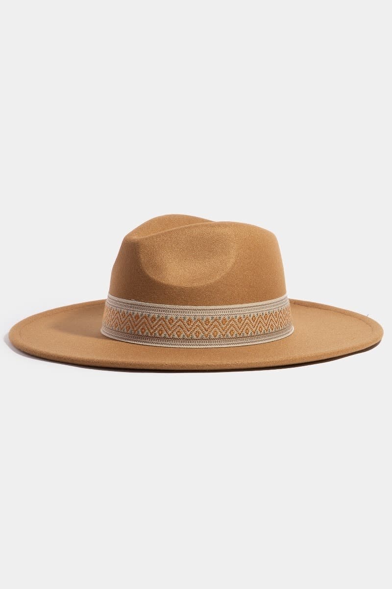 Fame Boho Ribbon Trim Felted Hat