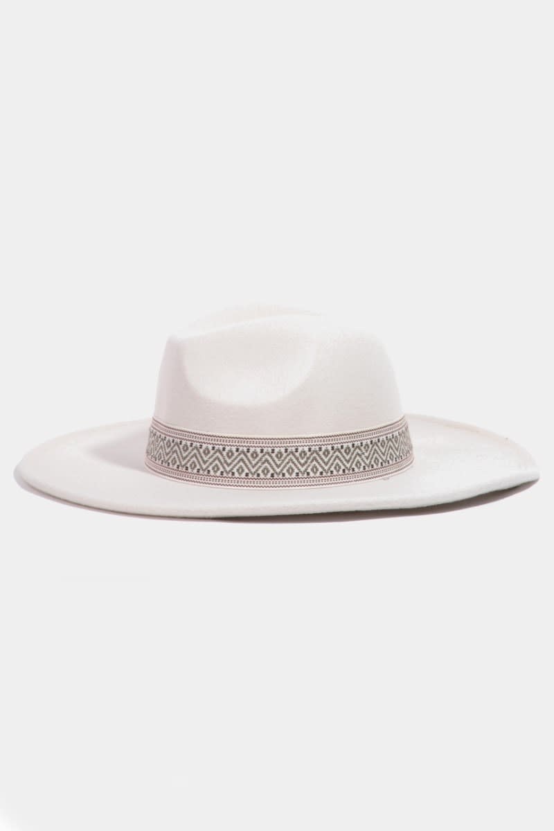 Fame Boho Ribbon Trim Felted Hat