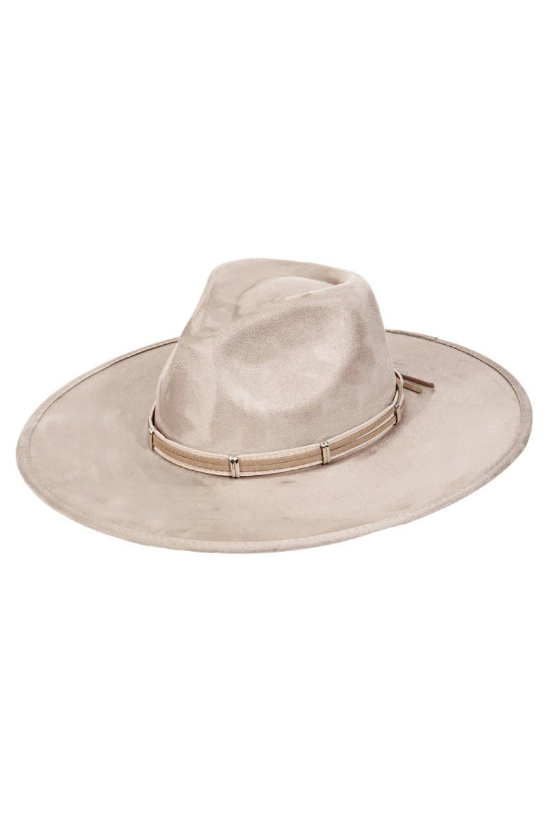 Fame Knotted Rope Suedette Hat Taupe