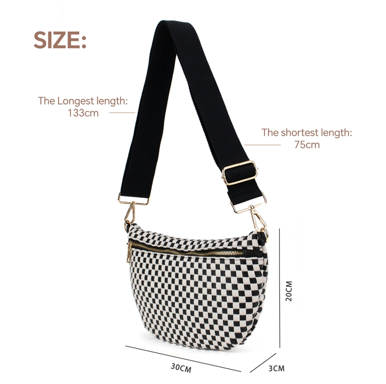 Babs + Birdie Fiona Checkered Woven Bum Bag