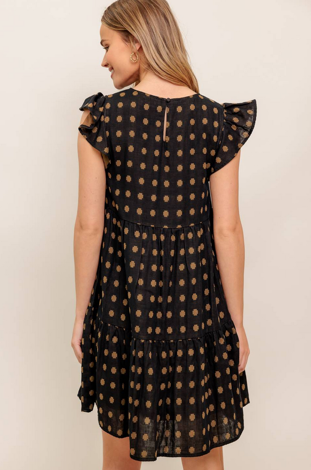 Flying Tomato Ruffle Sleeve Babydoll Dress