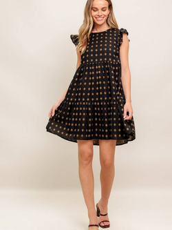 Flying Tomato Ruffle Sleeve Babydoll Dress