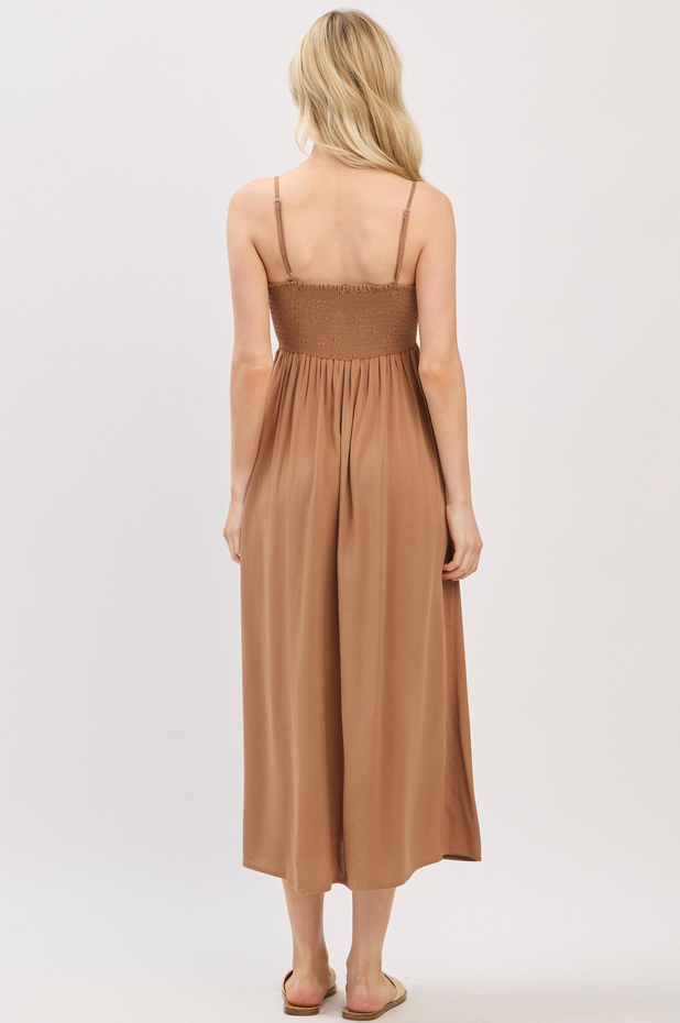 Final Touch Twist Front Midi Dress