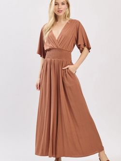 Final Touch Smocked Waist Jumpsuit