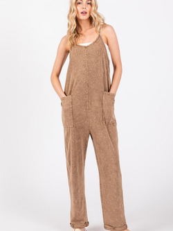 Final Touch Relaxed Mineral Wash Jumpsuit