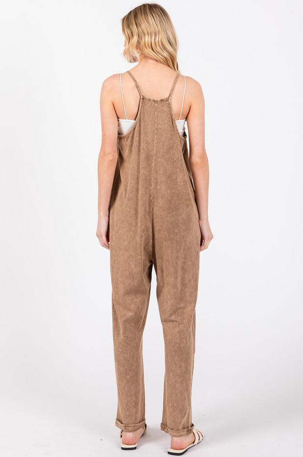 Final Touch Relaxed Mineral Wash Jumpsuit