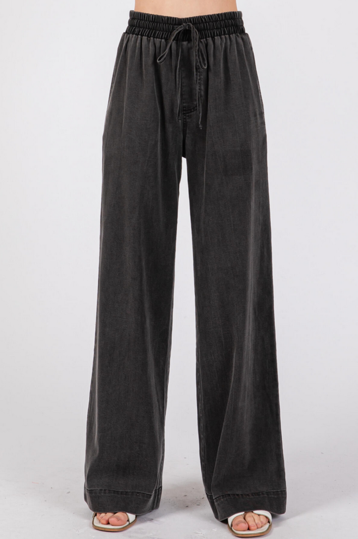 Final Touch Wide Leg Pocket Pants