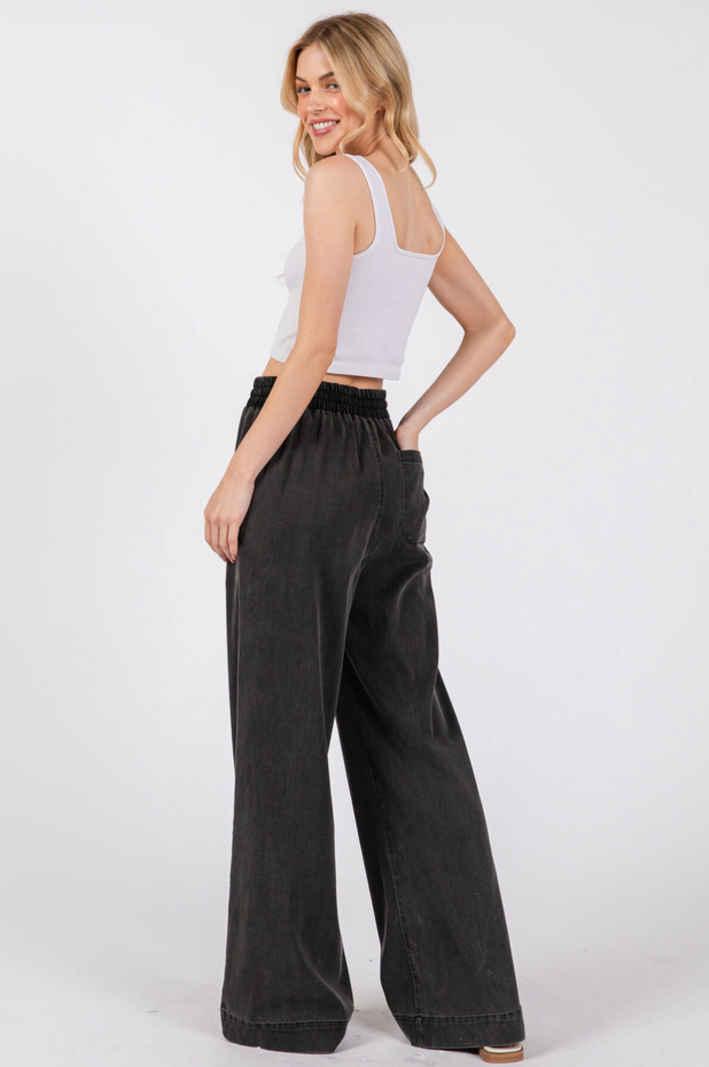 Final Touch Wide Leg Pocket Pants