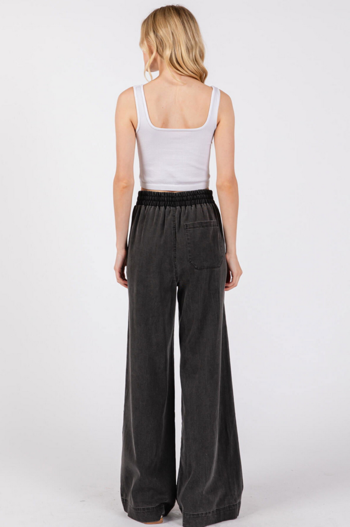 Final Touch Wide Leg Pocket Pants