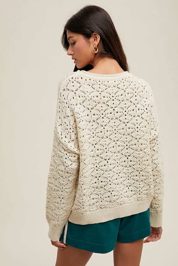 Wishlist Crochet Pullover Sweater