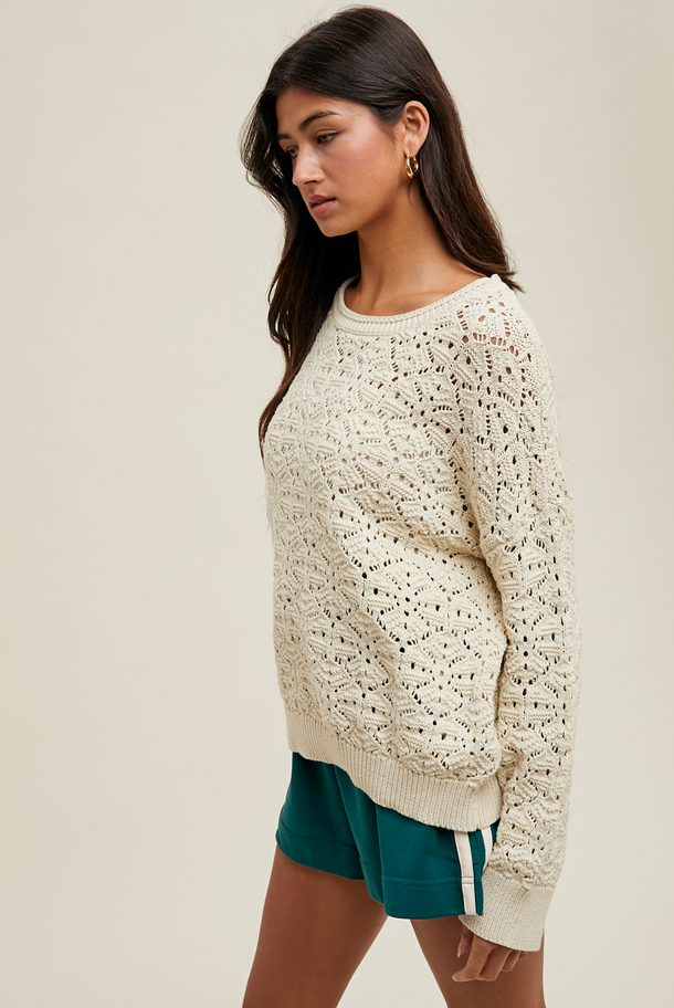 Wishlist Crochet Pullover Sweater