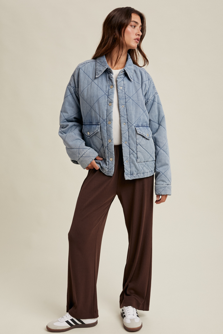Wishlist Quilted Denim Jacket
