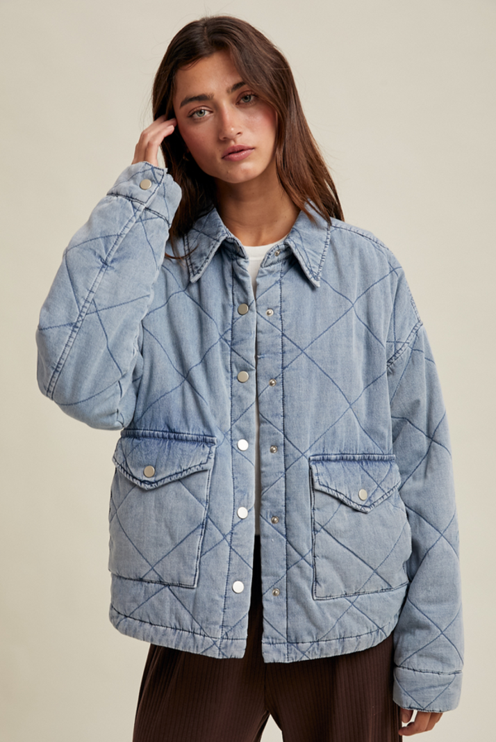 Wishlist Quilted Denim Jacket