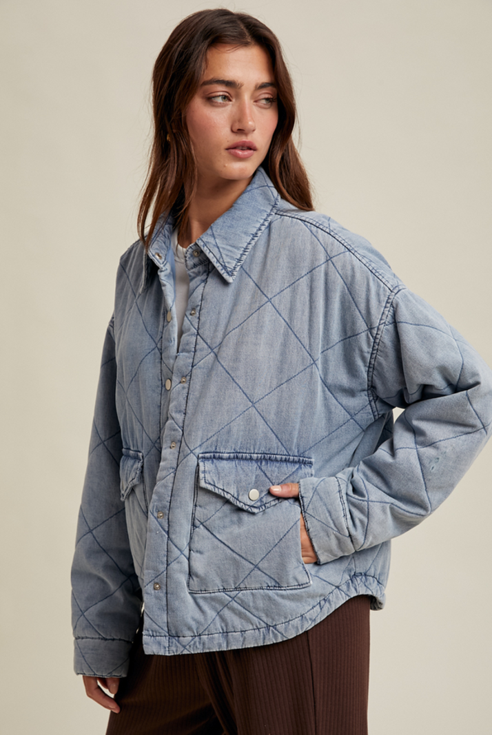 Wishlist Quilted Denim Jacket