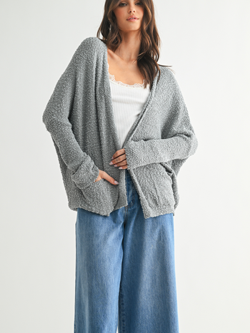 Wishlist Textured Drop Shoulder Cardigan