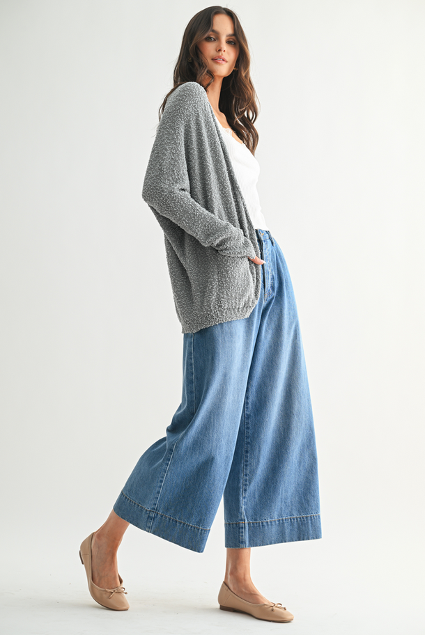 Wishlist Textured Drop Shoulder Cardigan