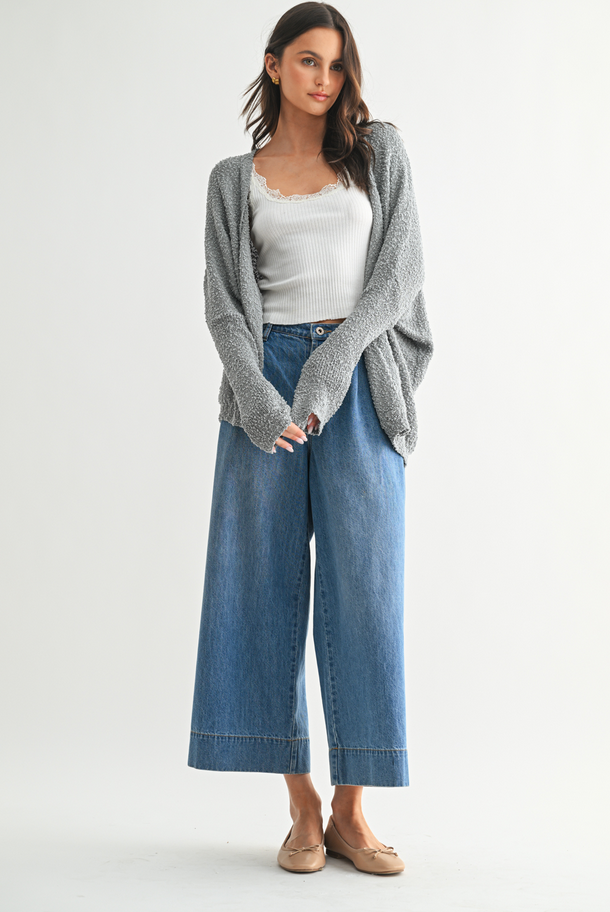 Wishlist Textured Drop Shoulder Cardigan