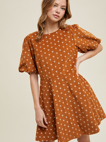 Wishlist Tie Back Corduroy Dress