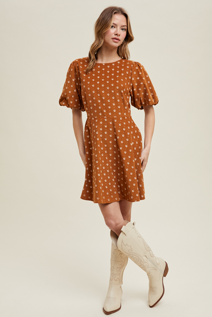 Wishlist Tie Back Corduroy Dress