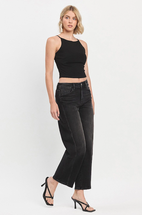 Vervet Super High Rise Panel Barrel Jeans