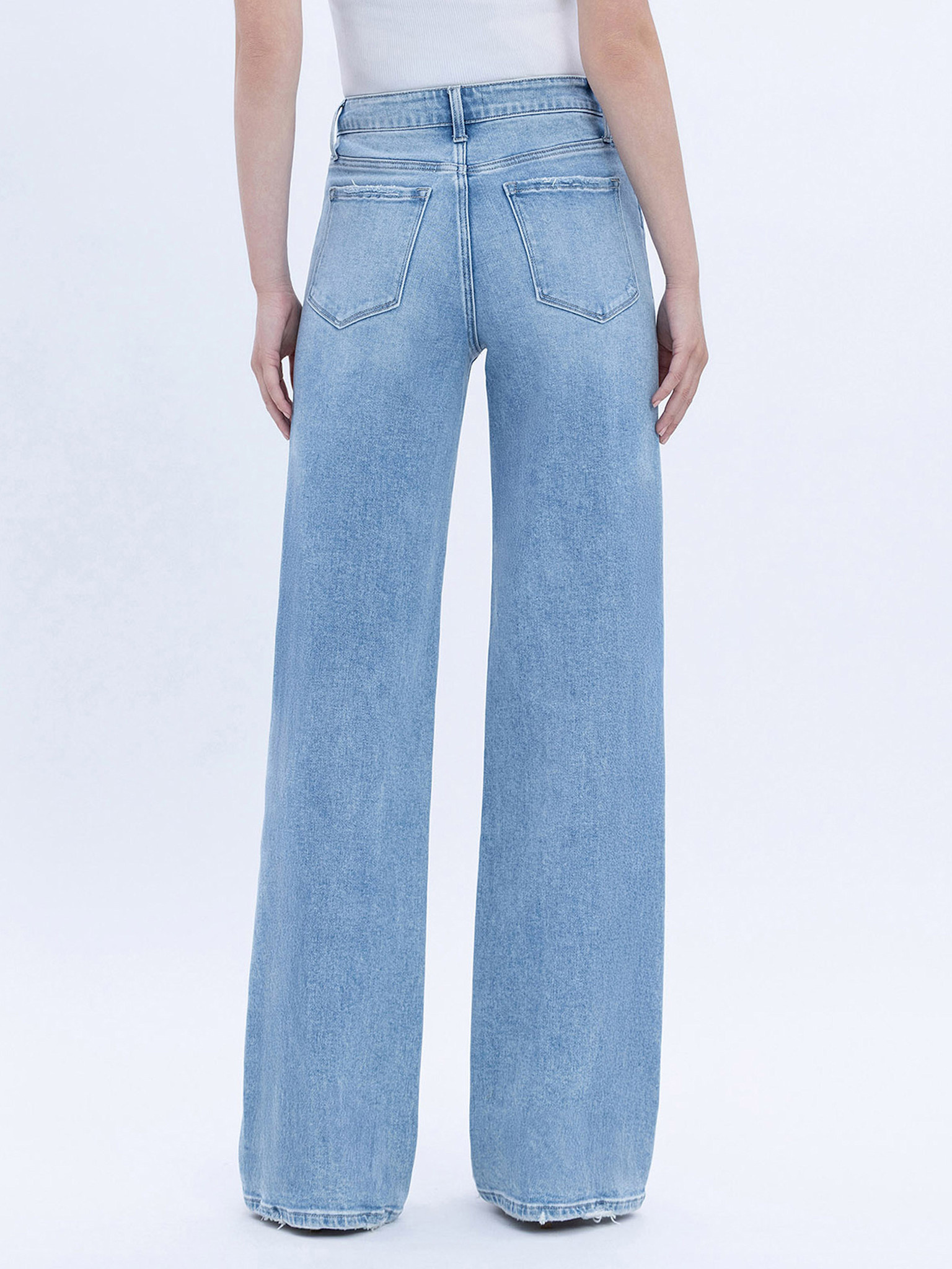 Flying Monkey High Rise Full Length Wide Leg Jeans